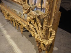 Circa 1850 Napoleon III Giltwood Cushion Mirror from France