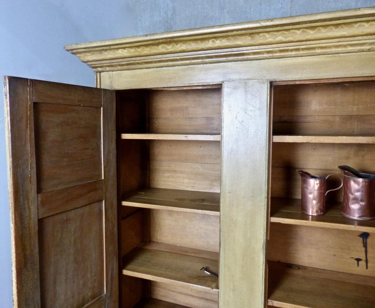 Painted Quebec Pine Canadian Armoire circa 1850 at 1stDibs