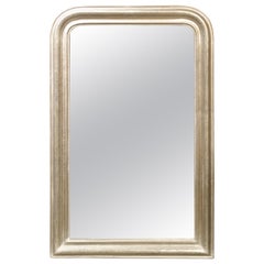 Antique Circa 1850 Silver Louis Philippe Mirror from France