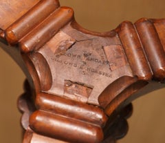 Stamped Gillows of Lancaster Walnut Height Adjustable Fire Screen, circa 1850