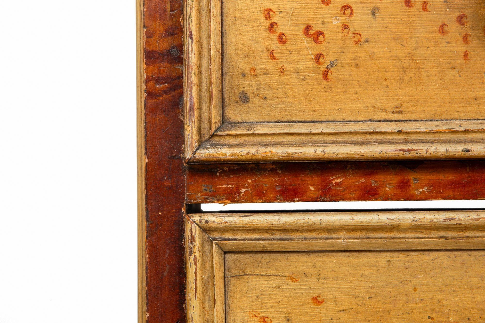 Cassettone antico dipinto a grana inglese del 1850 circa in vendita 13