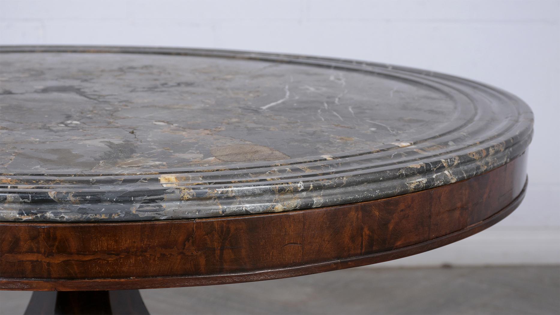 Mid-19th Century Mid 19th Century French Empire Pedestal Center Table