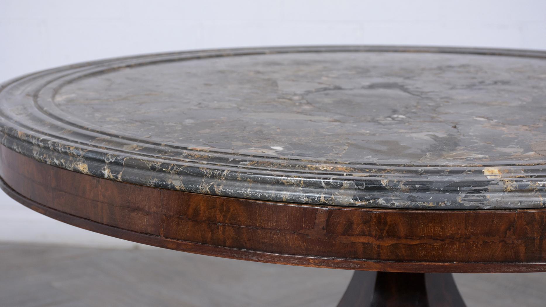 Mid 19th Century French Empire Pedestal Center Table In Good Condition In Los Angeles, CA