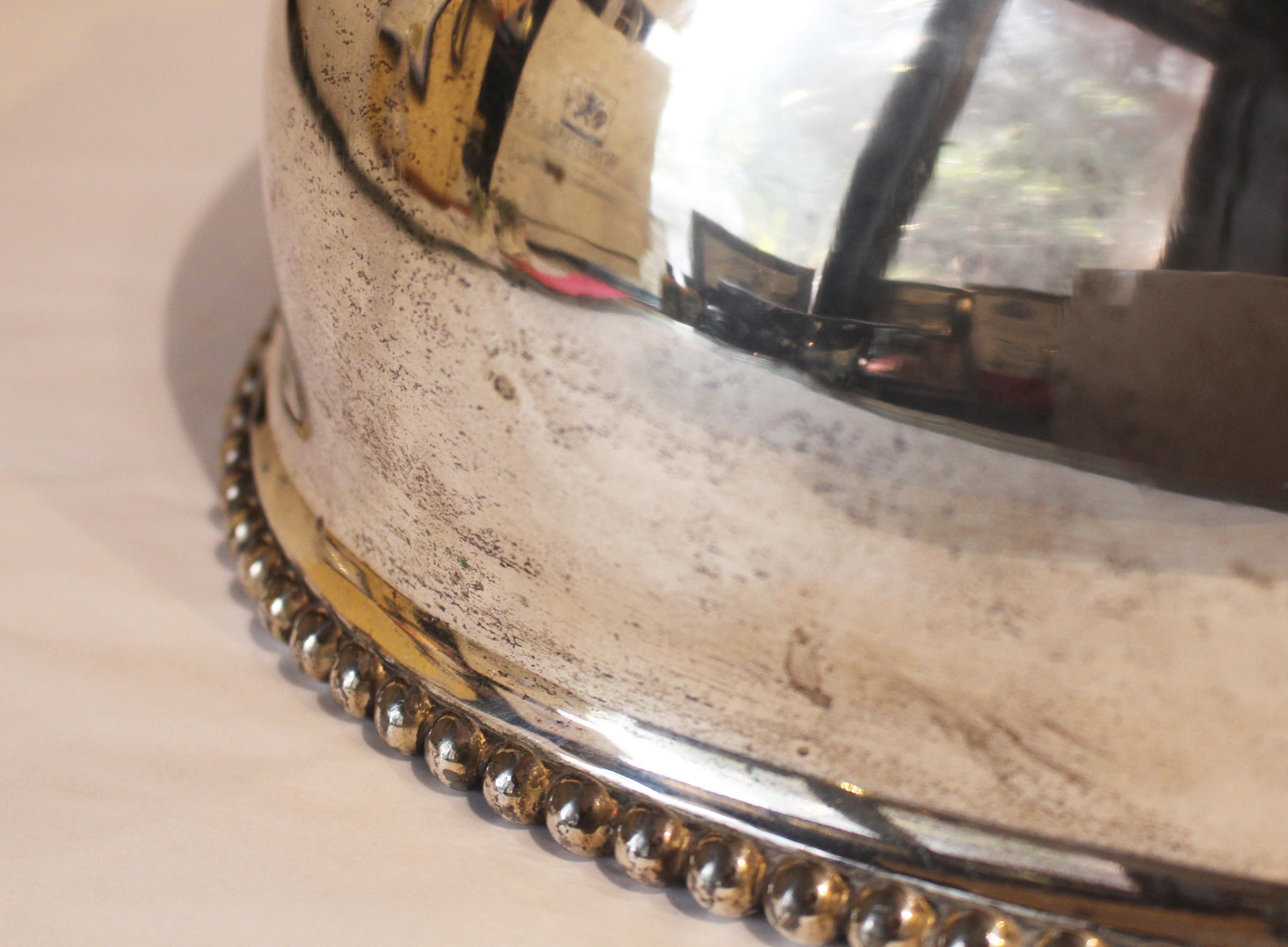 Circa 1850s, James Dixon & Sons Silver Plated Meat Dome In Good Condition For Sale In Chapel Hill, NC