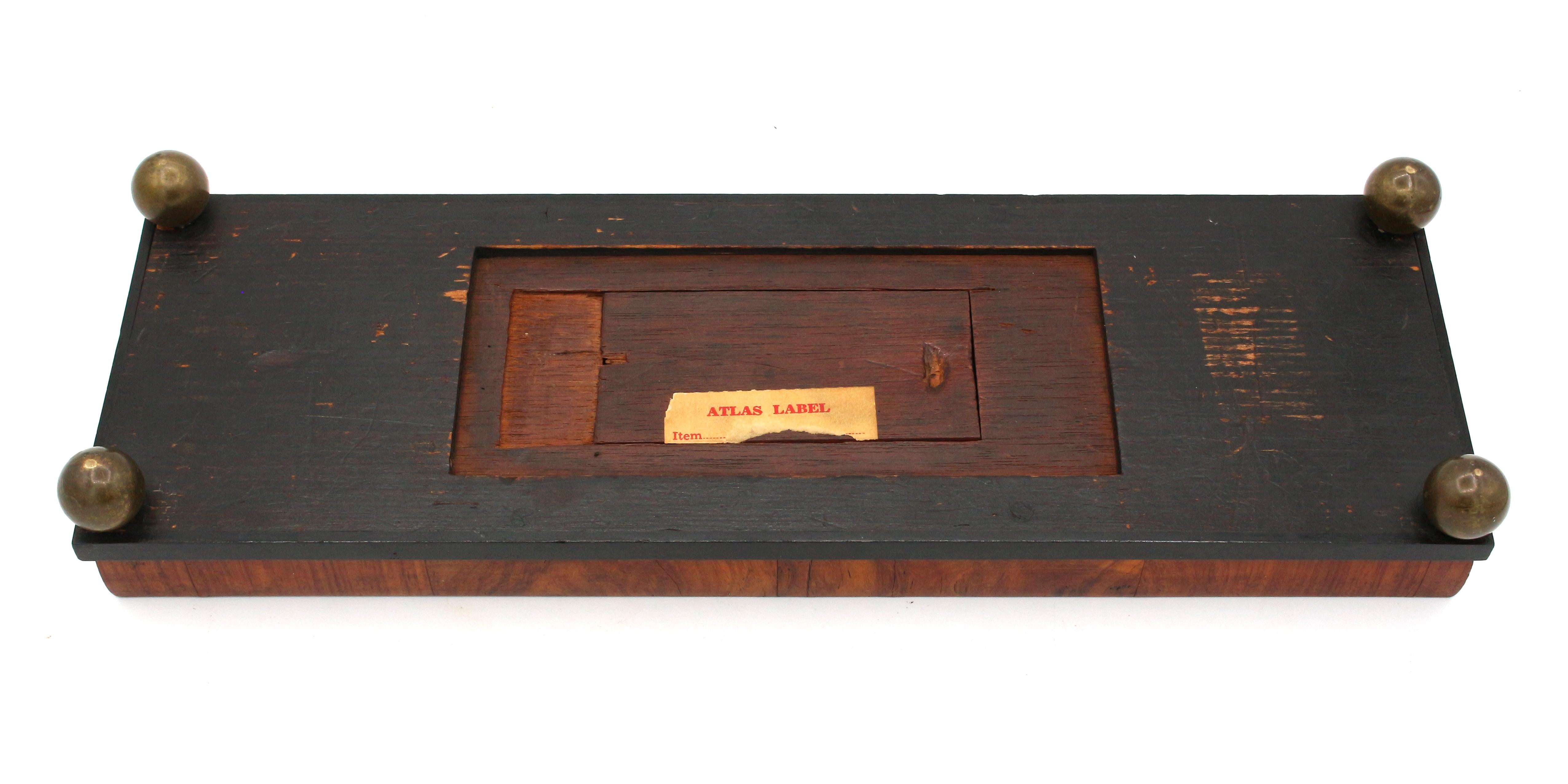 CIRCA 1860-80 Englisches Cribbage Board mit Intarsien (Mittleres 19. Jahrhundert)
