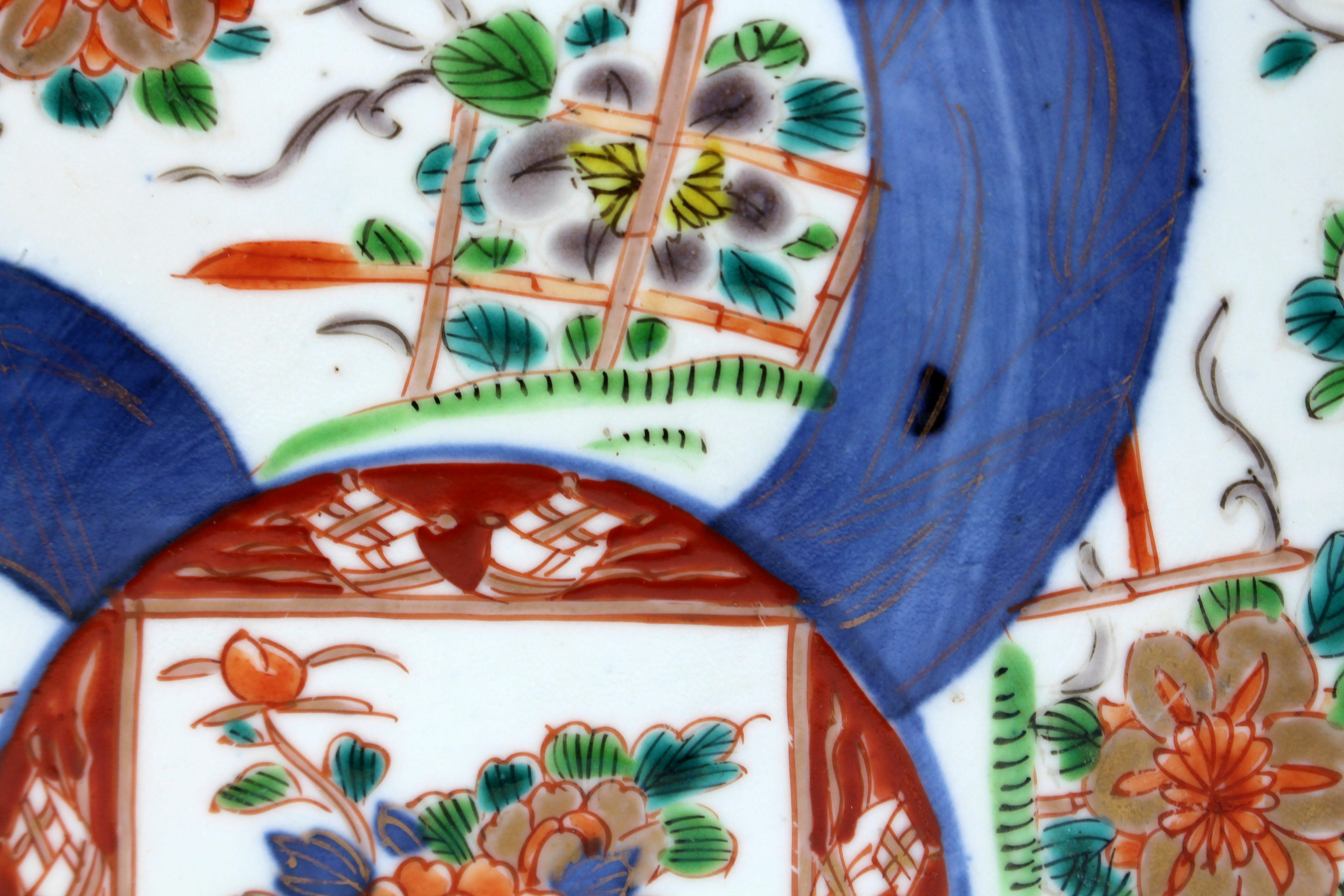 Giapponese Piatto Imari del 1860-80 circa con disegno a spirale