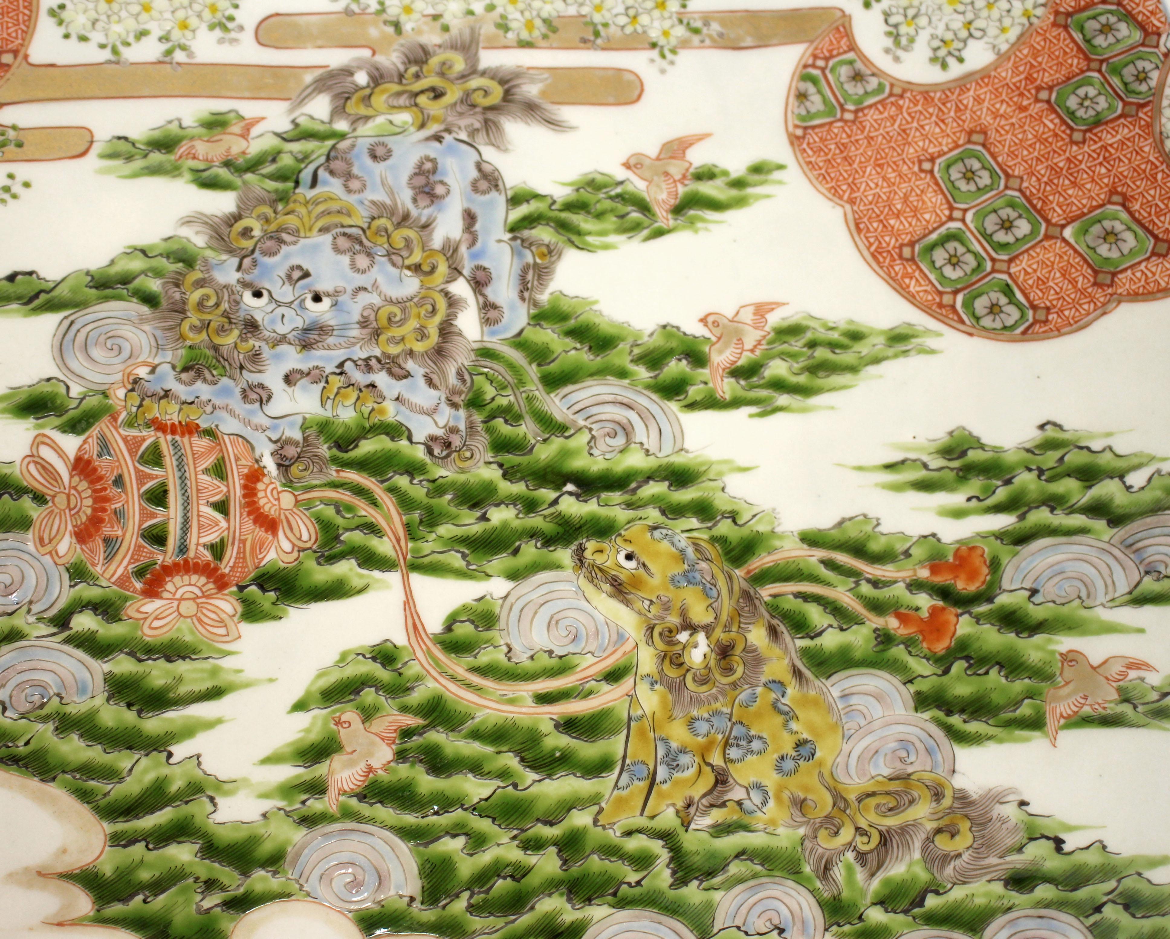 19th Century Circa 1860-80 Japanese Imari Grand Scale Charger For Sale