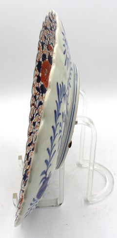 Circa 1860-80 Oval Scalloped Imari Platter, Japanese