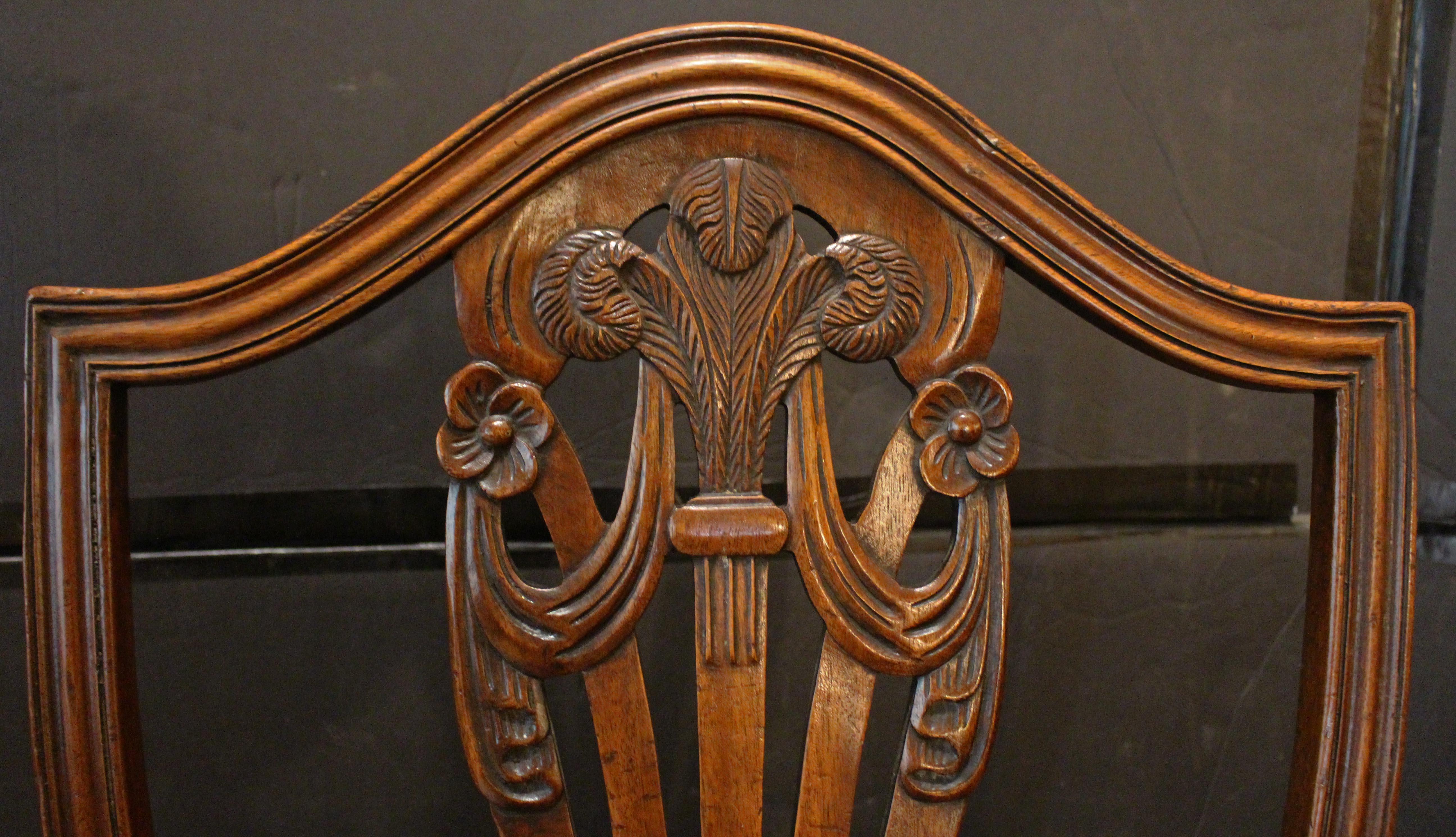 Leather Circa 1860-80 Set of 12 English Georgian Style Dining Chairs