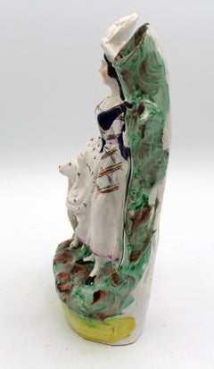 circa 1860-80 Staffordshire Shepherdess Spill Vase