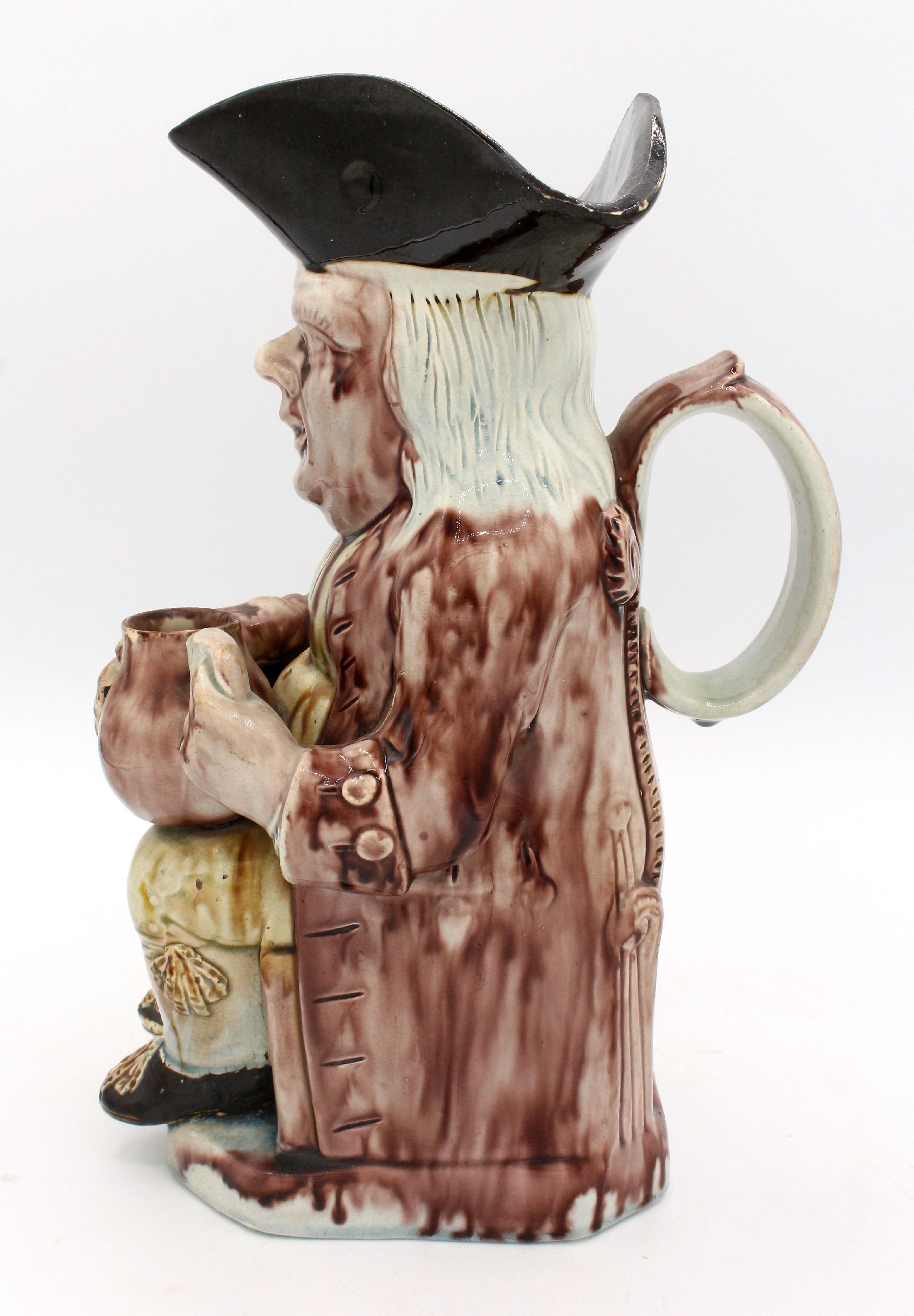 Victorian Circa 1860-80 Toby Jug of a 'Collier' with jug, English