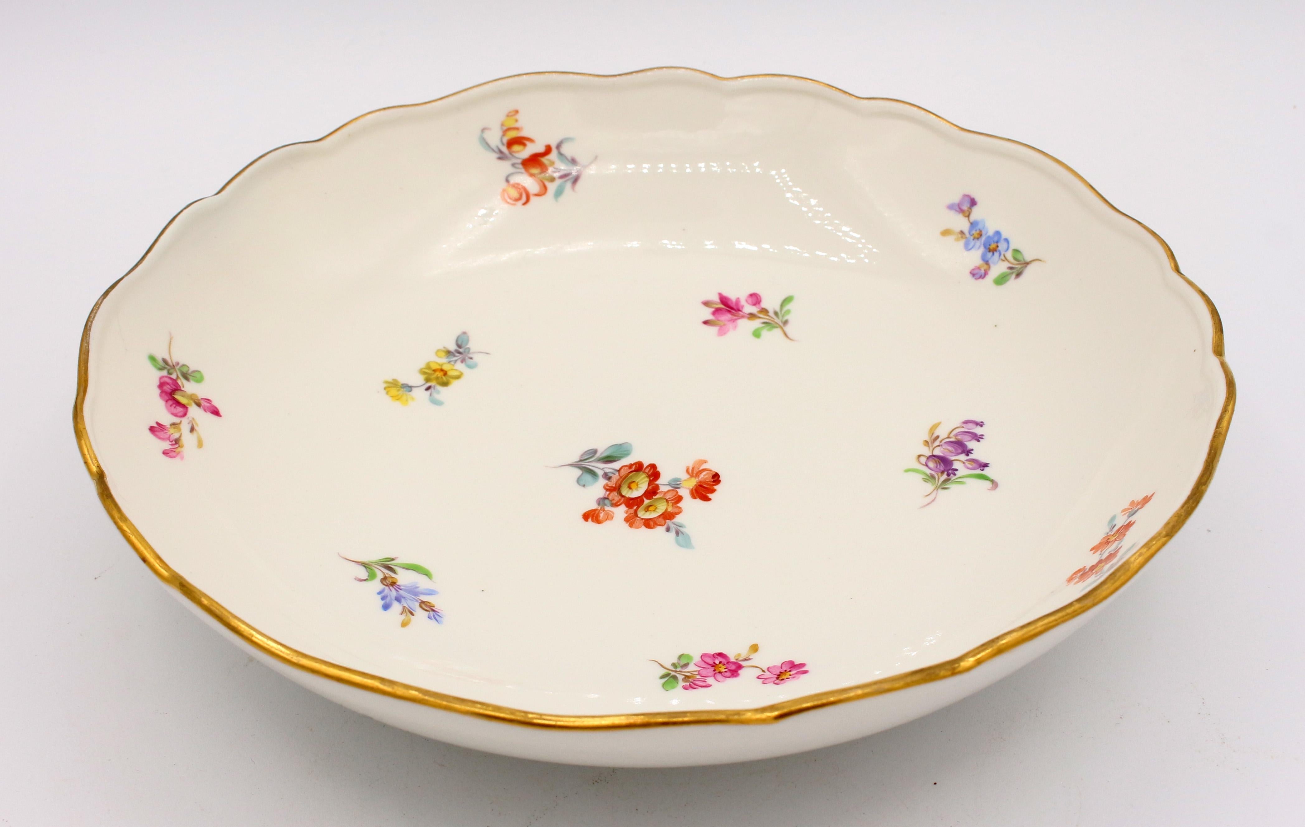 English Circa 1860-90 Meissen Fruit Bowl