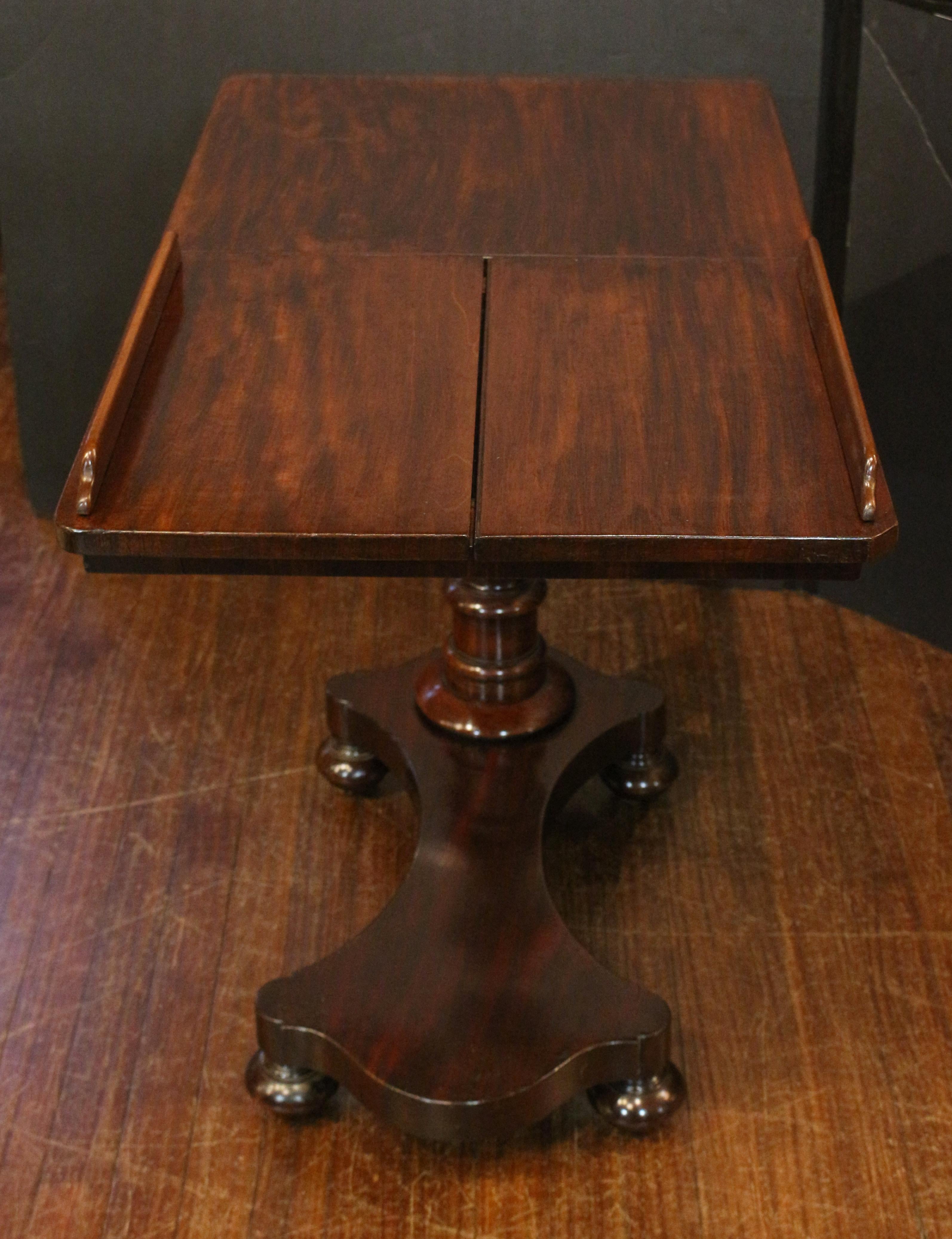 Circa 1860 Adjustable Height Double-Sided Reading Table, English In Good Condition For Sale In Chapel Hill, NC