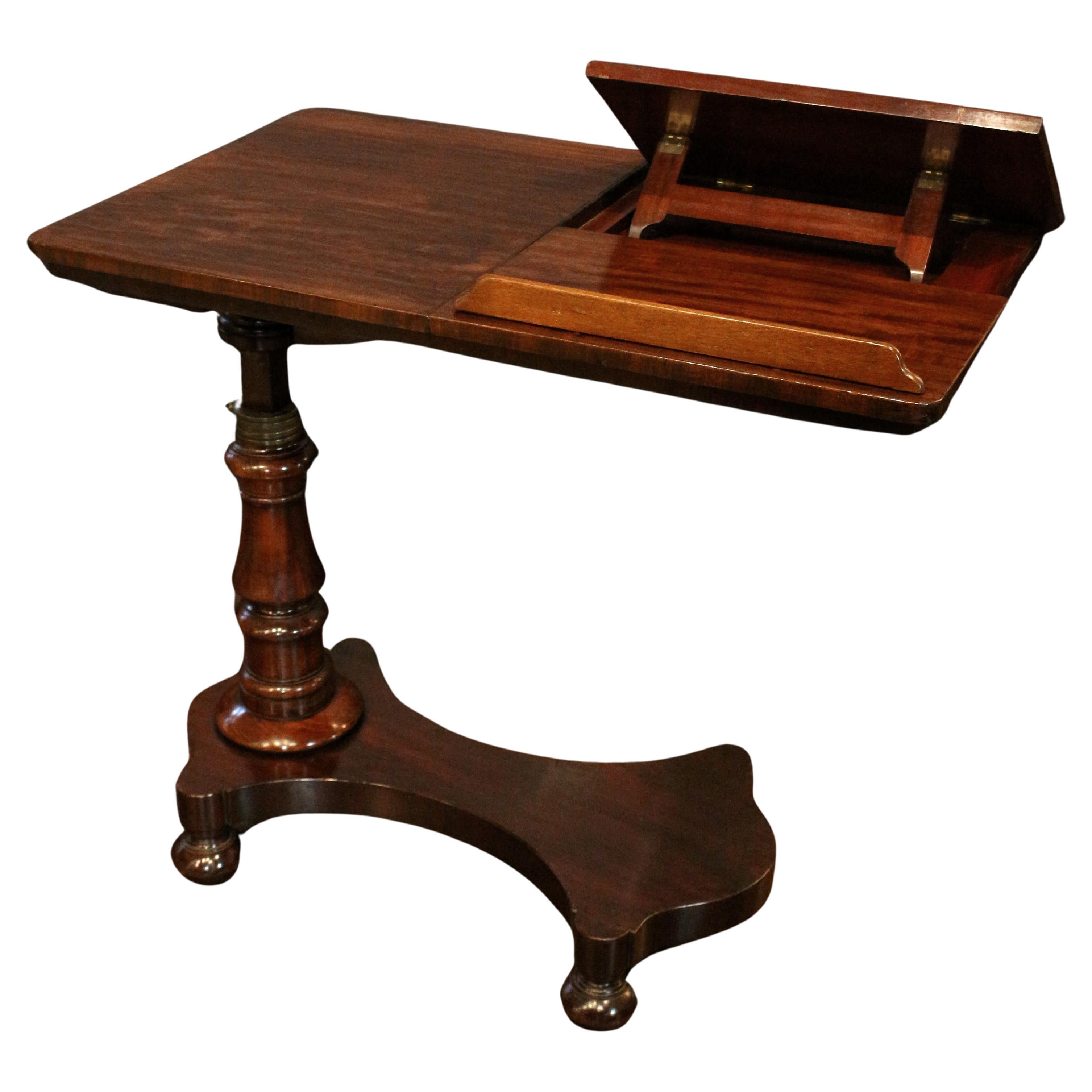 Circa 1860 Adjustable Height Double-Sided Reading Table, English For Sale