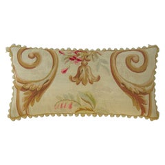 Cuscino Aubusson francese antico del 1860 circa