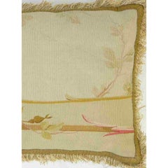 Circa 1860 Antique French Aubusson Tapestry Pillow