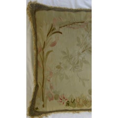 Circa 1860 Antique French Aubusson Tapestry Pillow