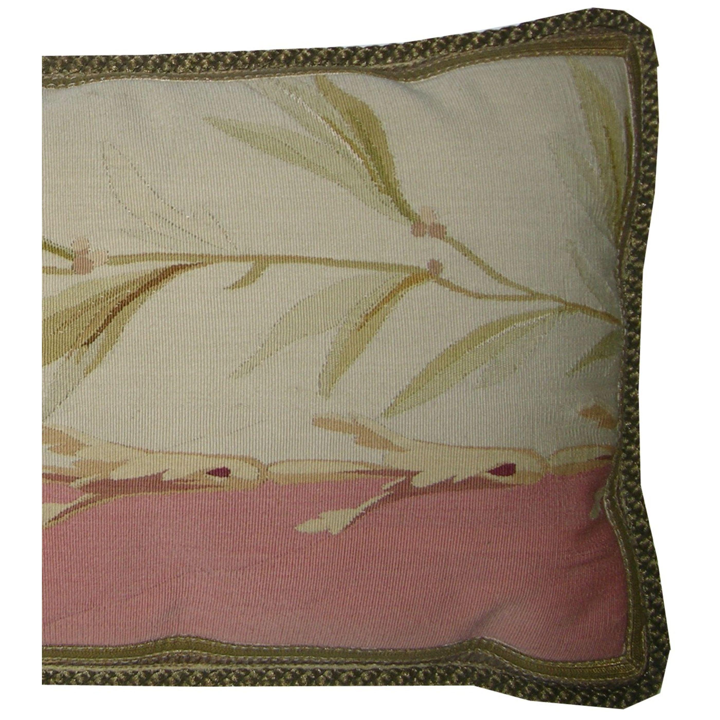 Circa 1860 Antique French Aubusson Tapestry Pillow
