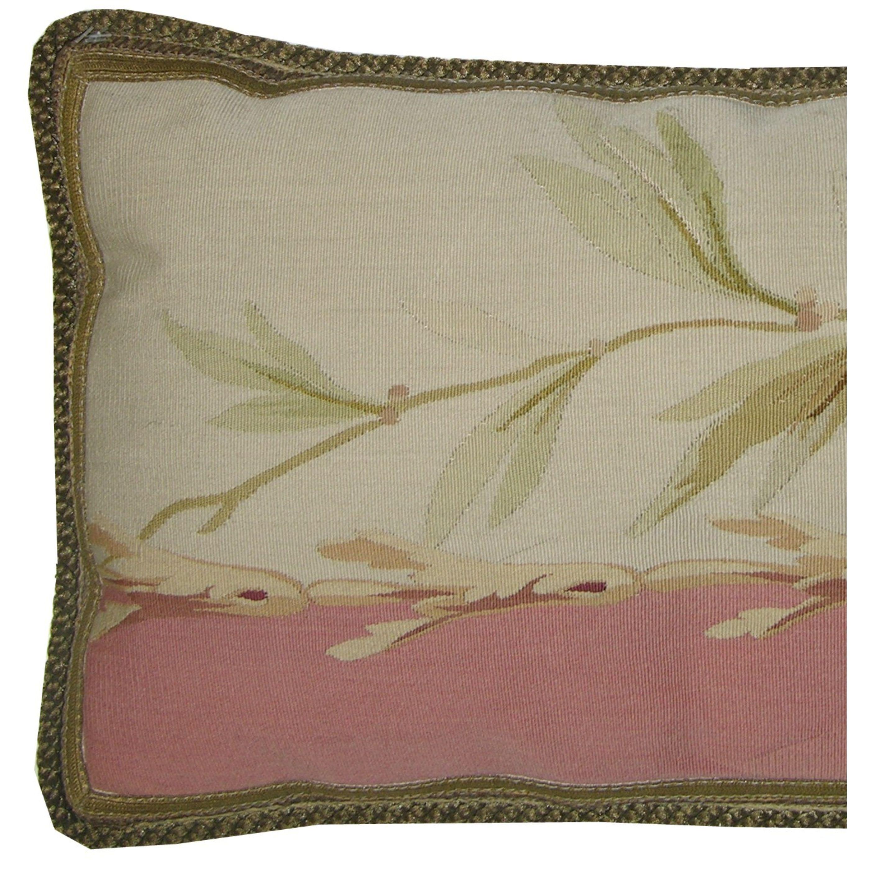 Empire Circa 1860 Antique French Aubusson Tapestry Pillow For Sale