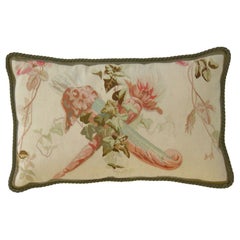 Cuscino con arazzo Aubusson francese del 1860 circa