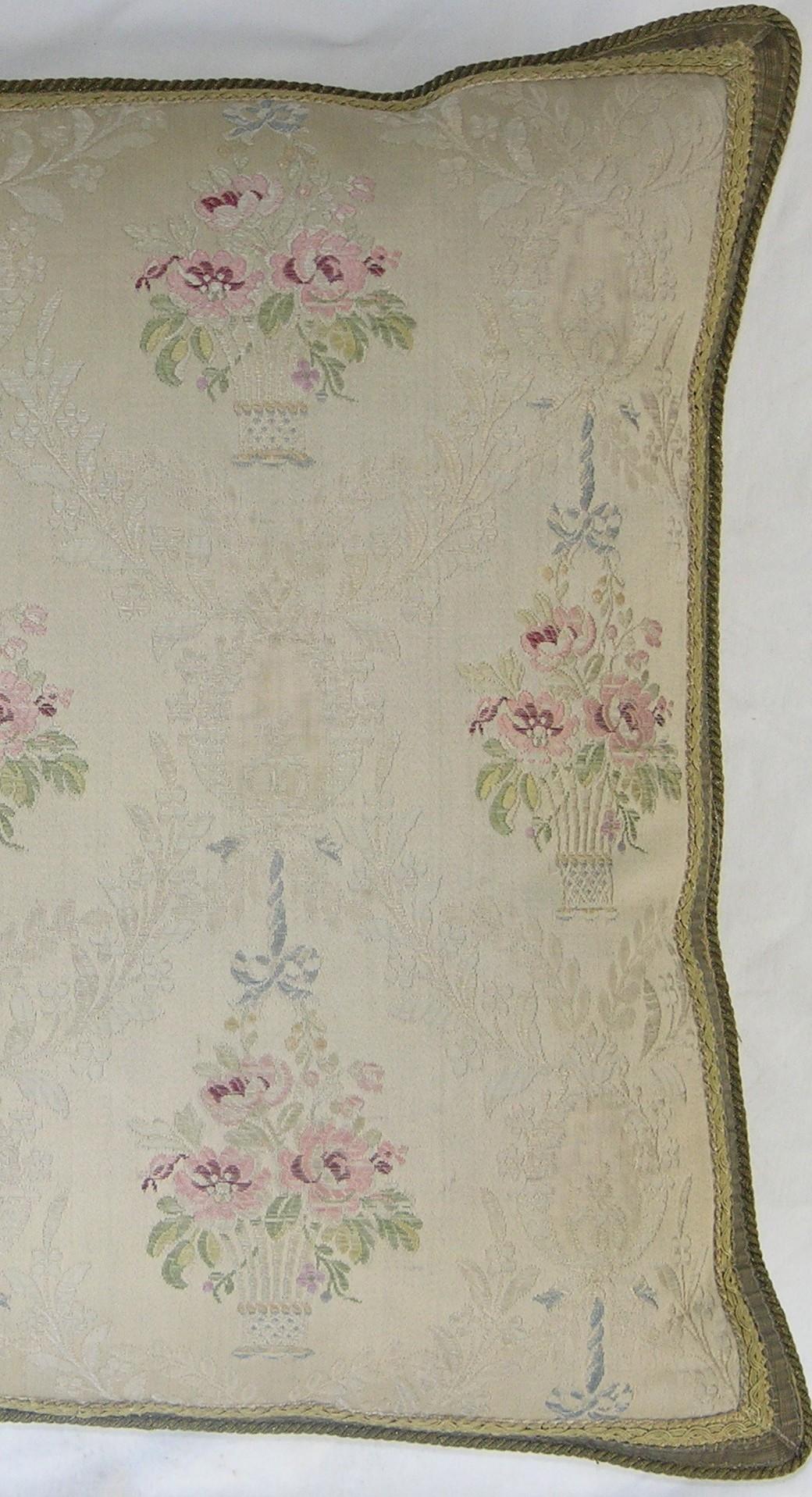 Ca. 1860 Ancien oreiller en textile français
