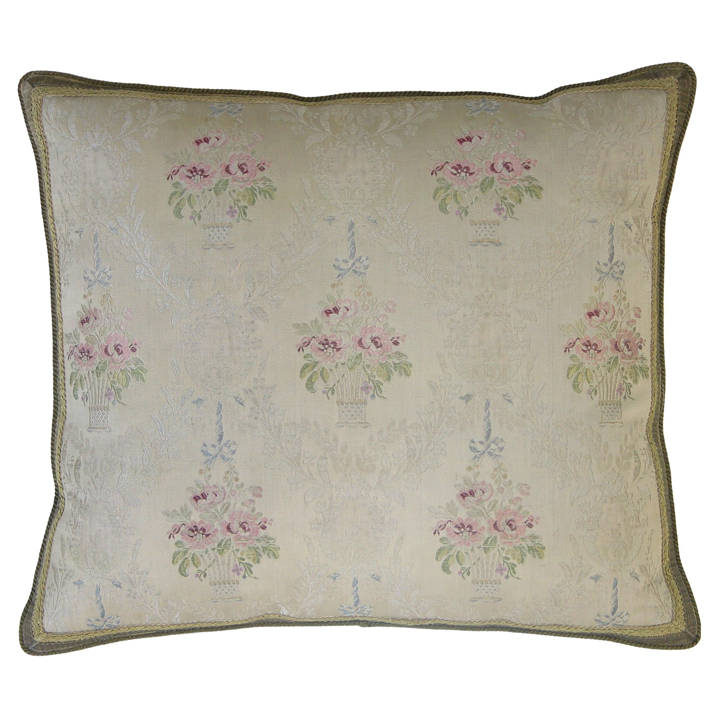 Circa 1860 Antique French Textile Pillow For Sale