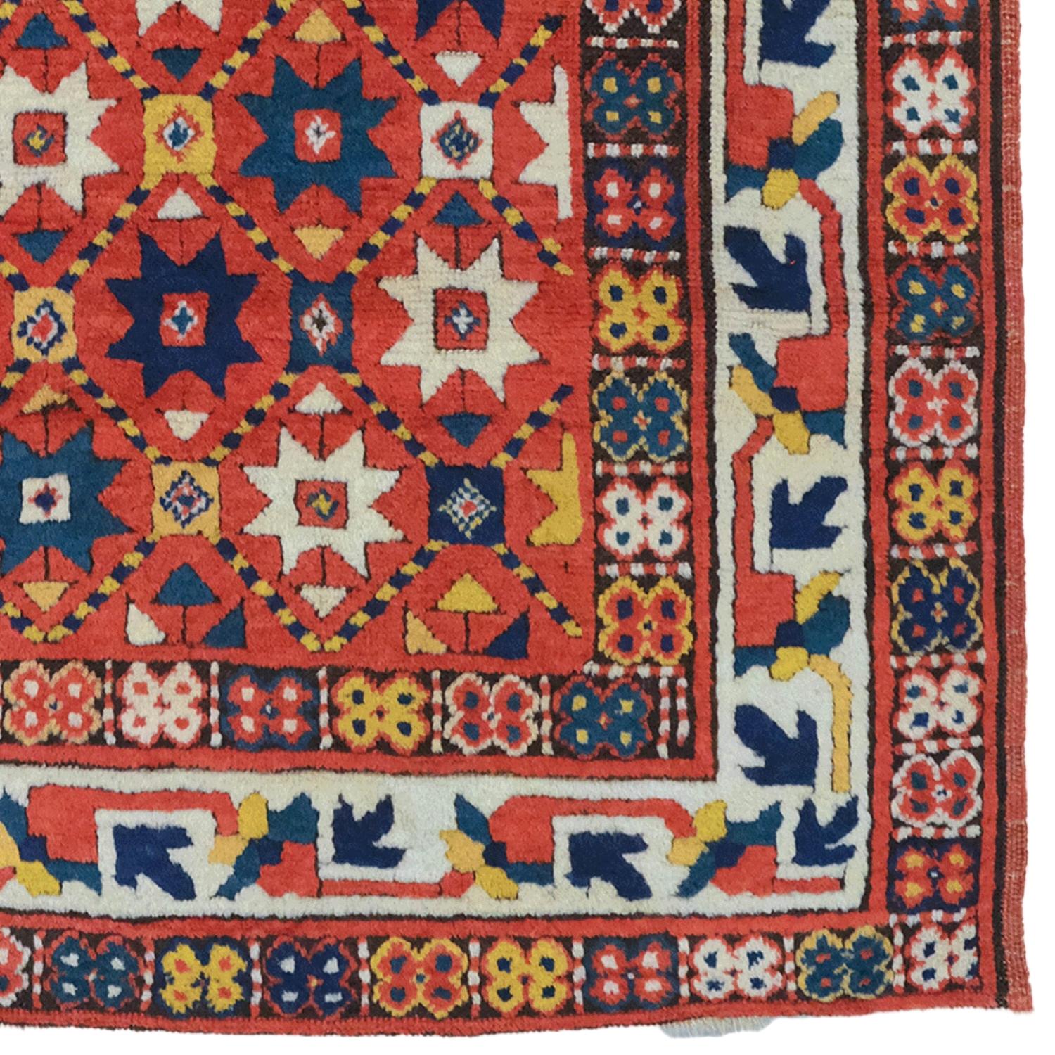 Circa 1860 Caucasian Rug - Antique Wool Caucasian Rug For Sale 1