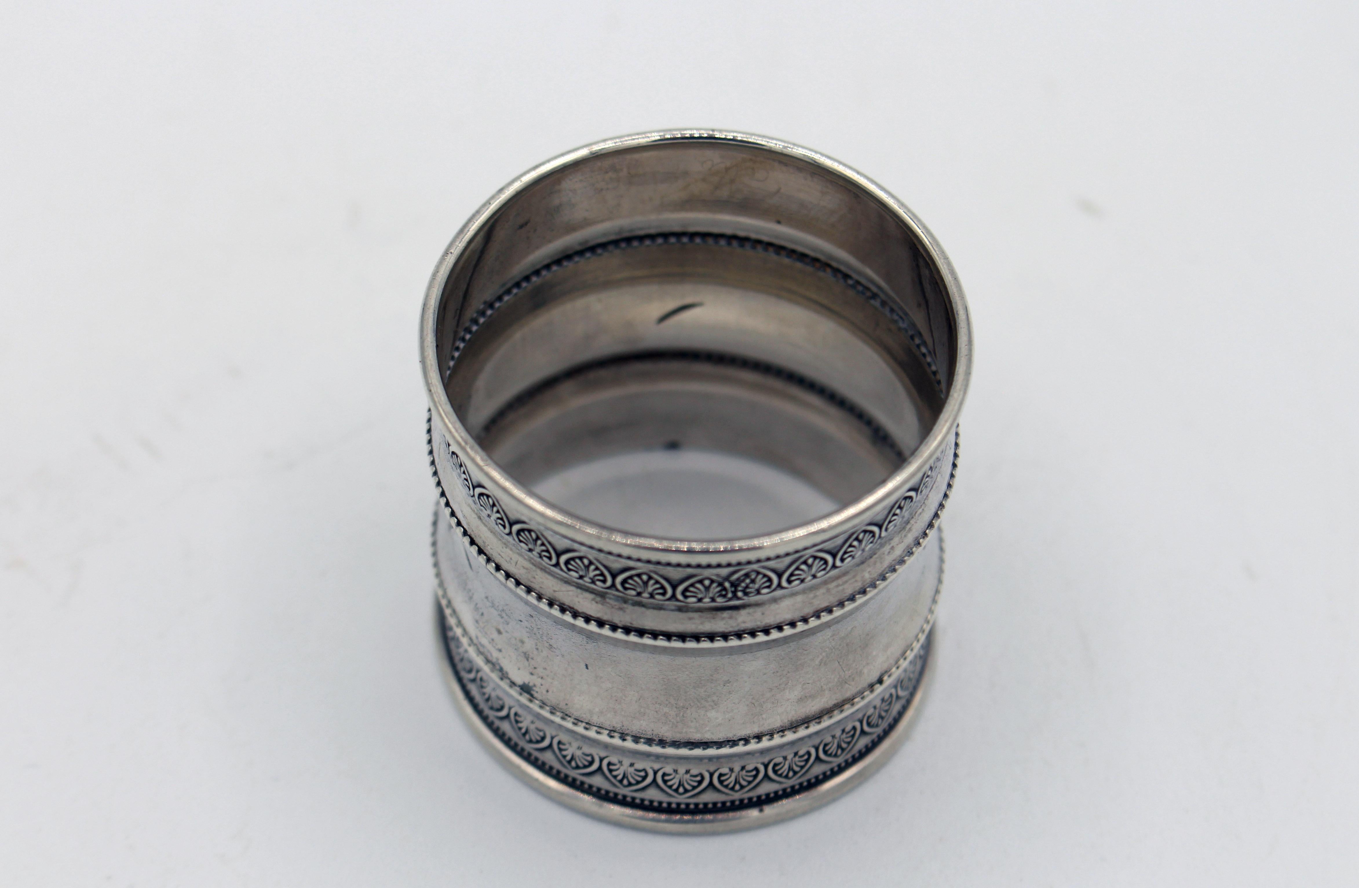 Circa 1860 Coin Silver Napkin Ring For Sale 4
