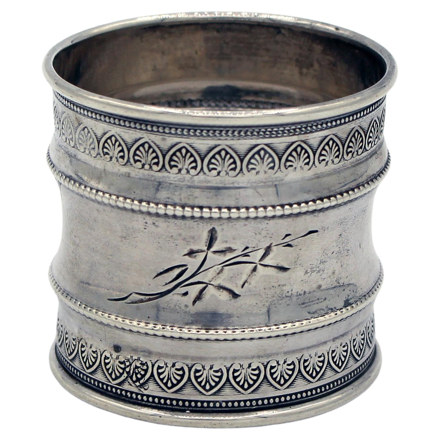 Circa 1860 Coin Silver Napkin Ring For Sale