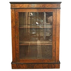 Circa 1860 English Glazed Door Bookcase Cabinet