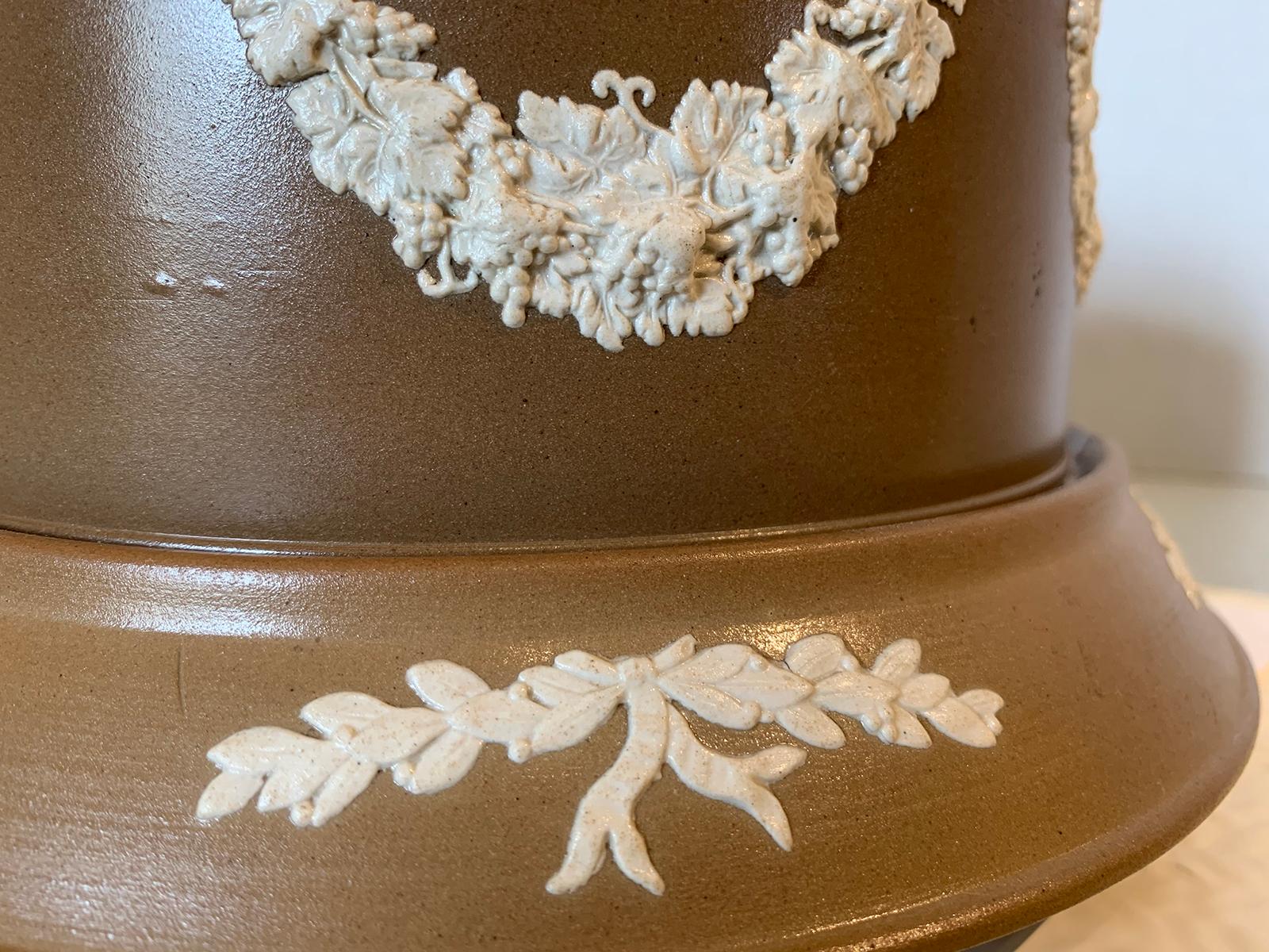 English Jasperware Cheese Dome by Dudson Stilton, Style of Wedgwood, circa 1860 1