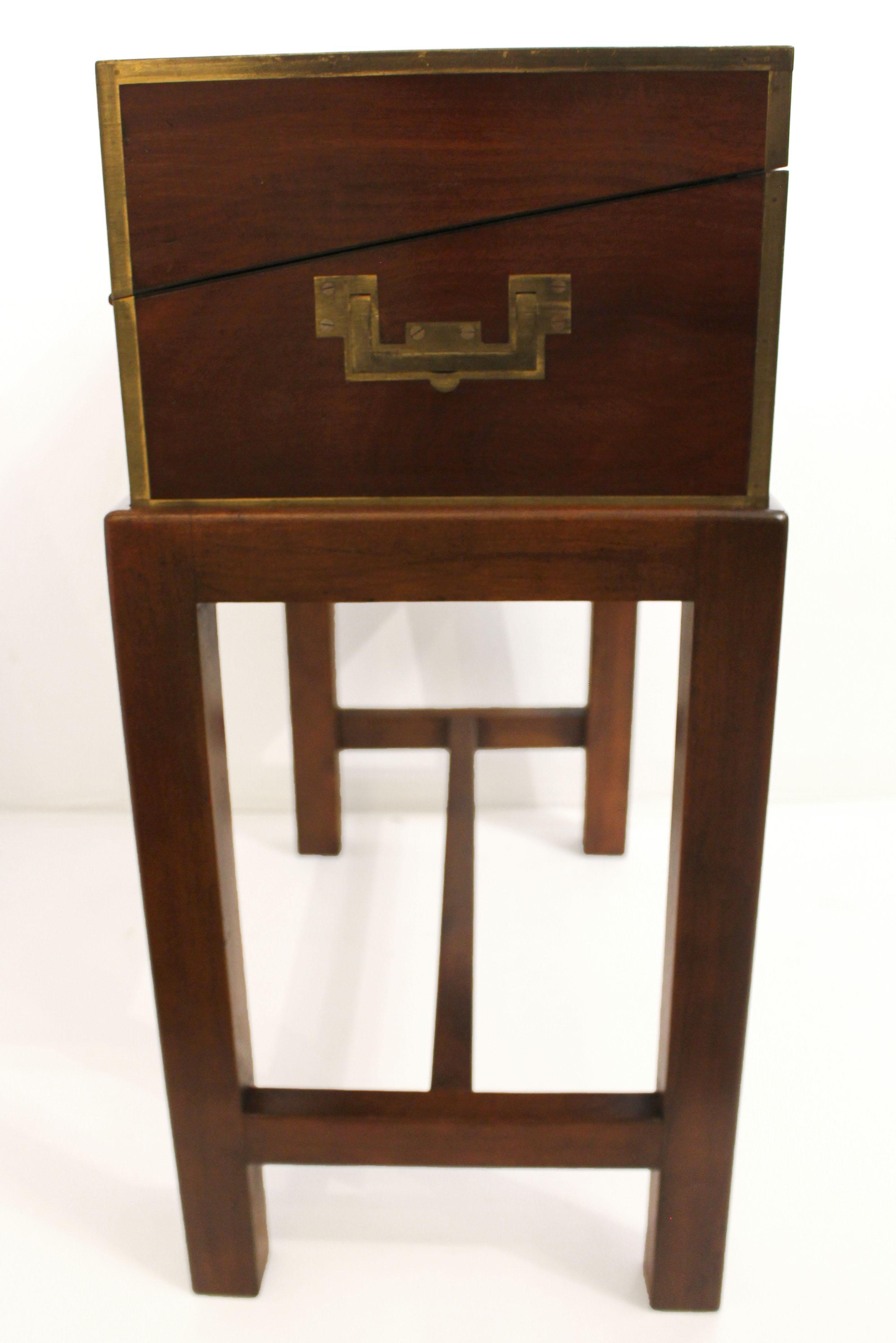 Circa 1860 English Lap Desk on Custom-Made Side Table Stand 6