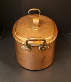 Circa 1860 English Large Oval Copper Fish Boiler