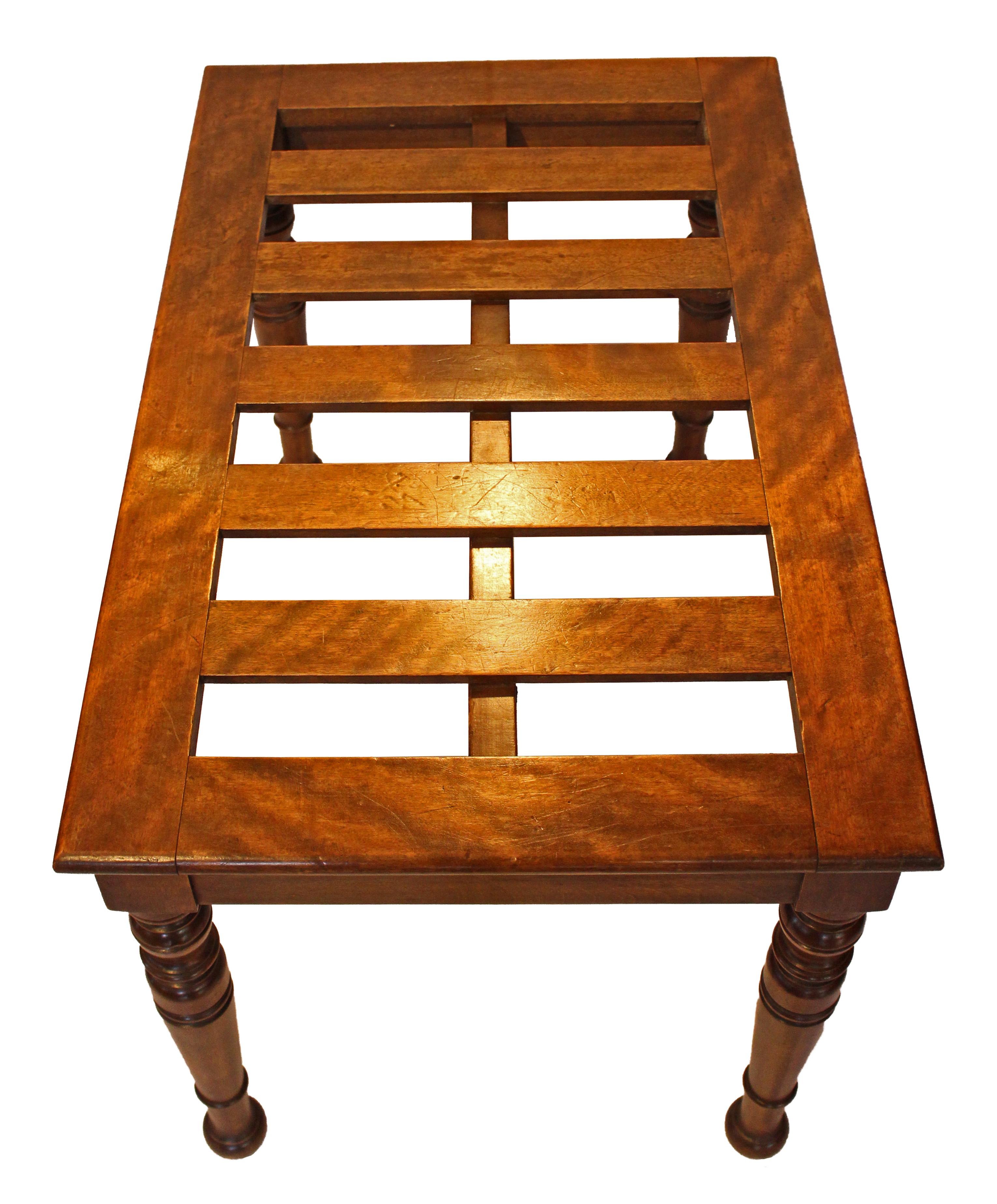 Circa 1860, English Mahogany Luggage Rack In Good Condition In Chapel Hill, NC