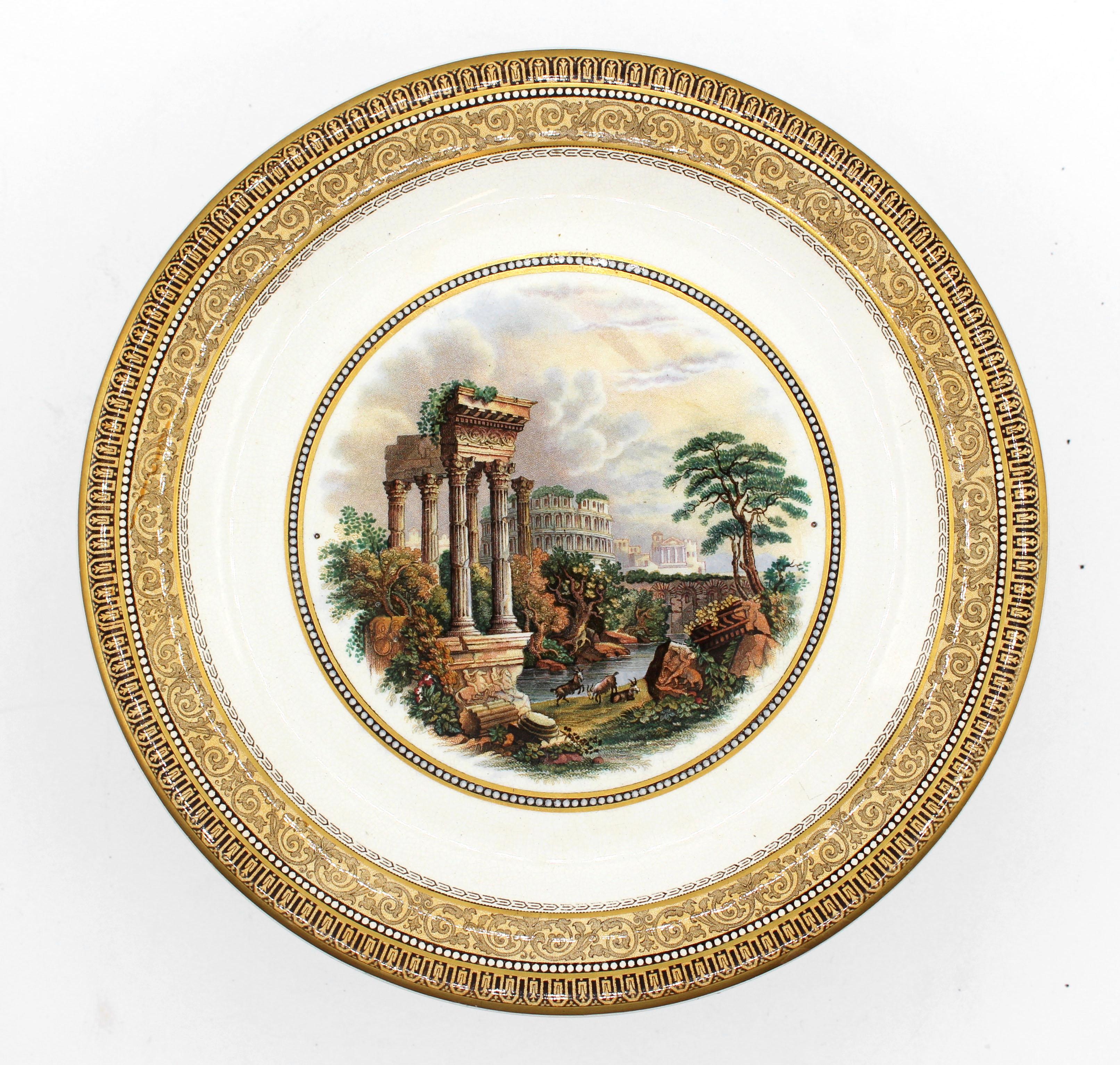 Neoclassical Circa 1860 English Prattware Compote For Sale