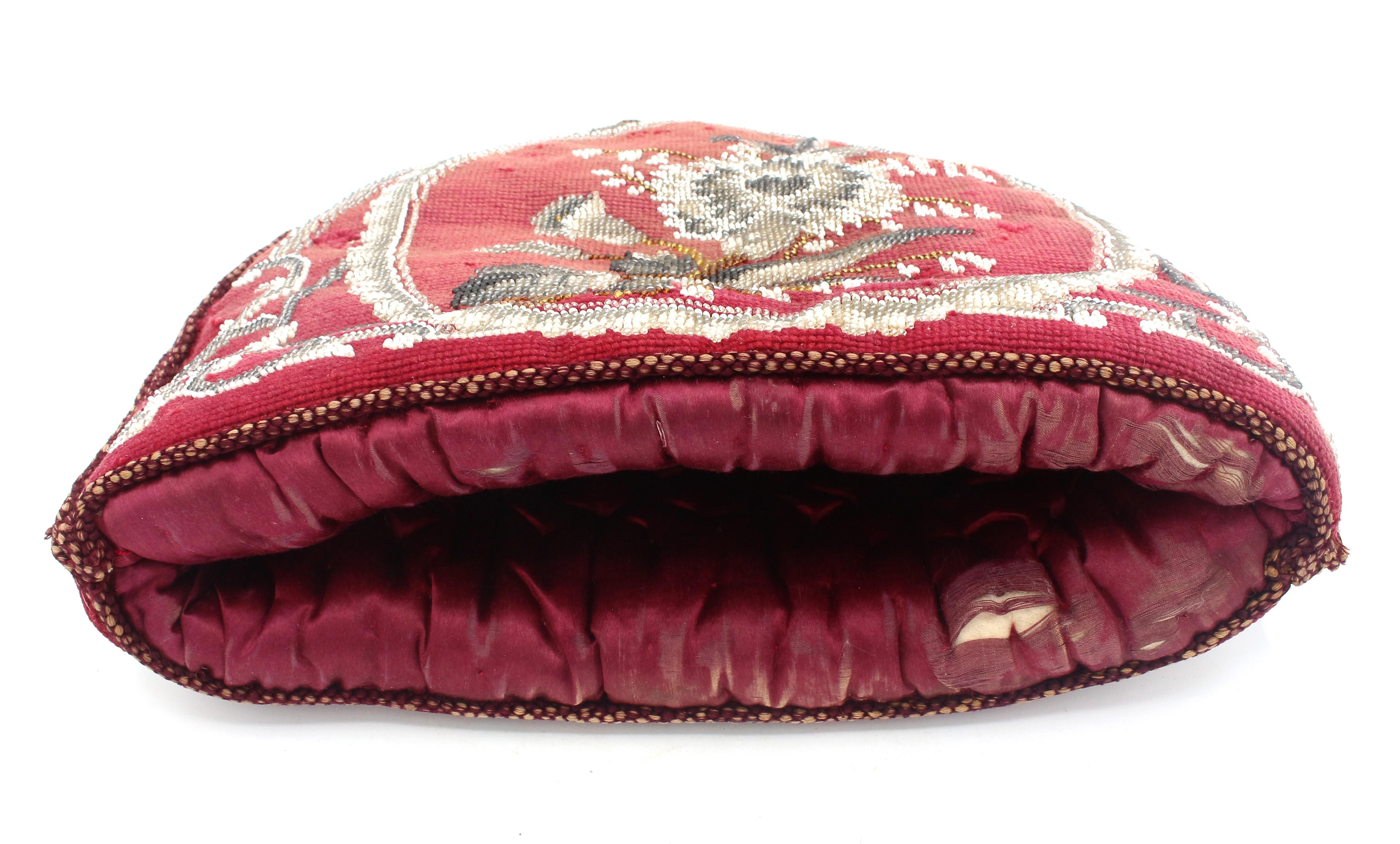 Beaded Circa 1860 English Victorian Needlepoint Tea Cozy