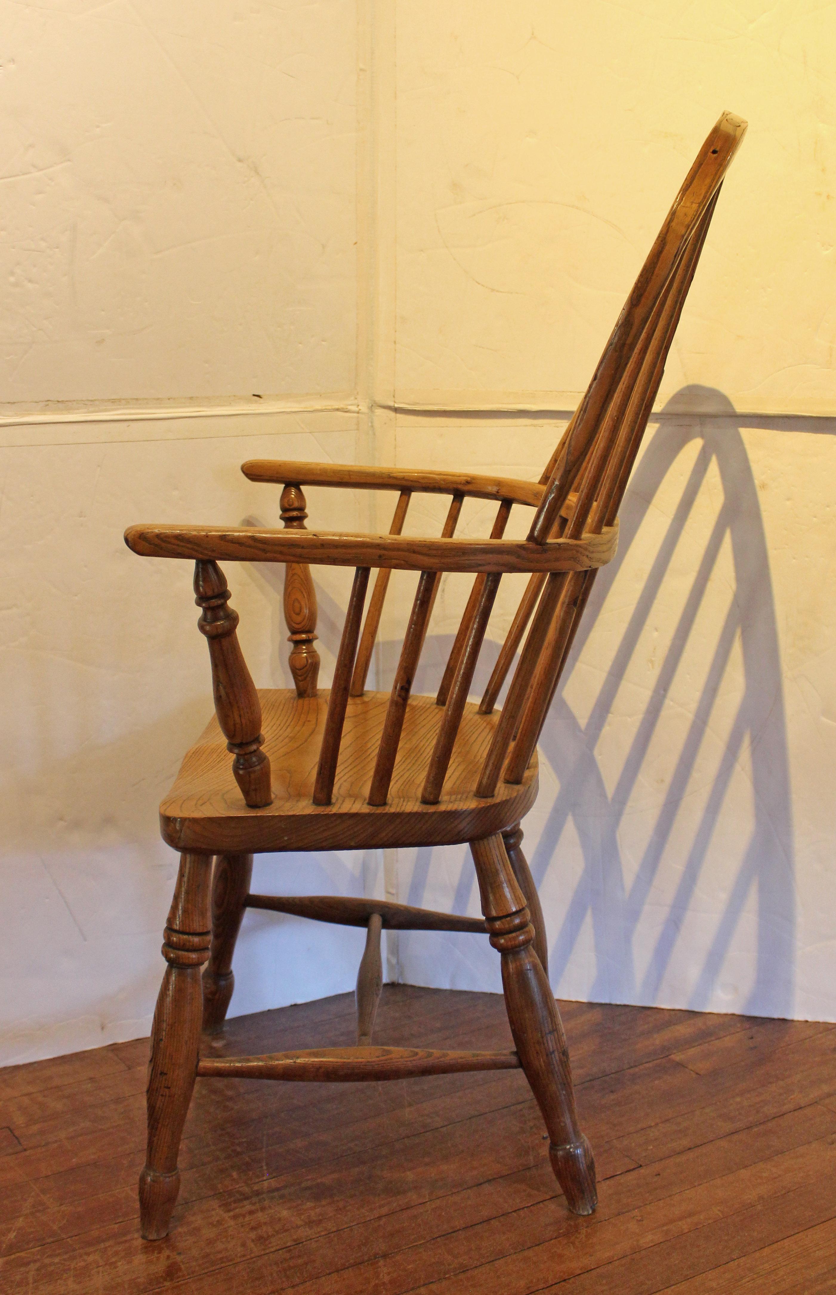 Inglese Sedia a bracci Windsor inglese del 1860 circa in vendita