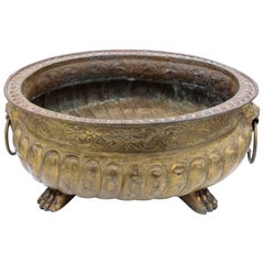 Circa 1860 French Brass Oval Jardiniere