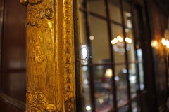 Circa 1860 French Carved & Gilt Wood Mirror