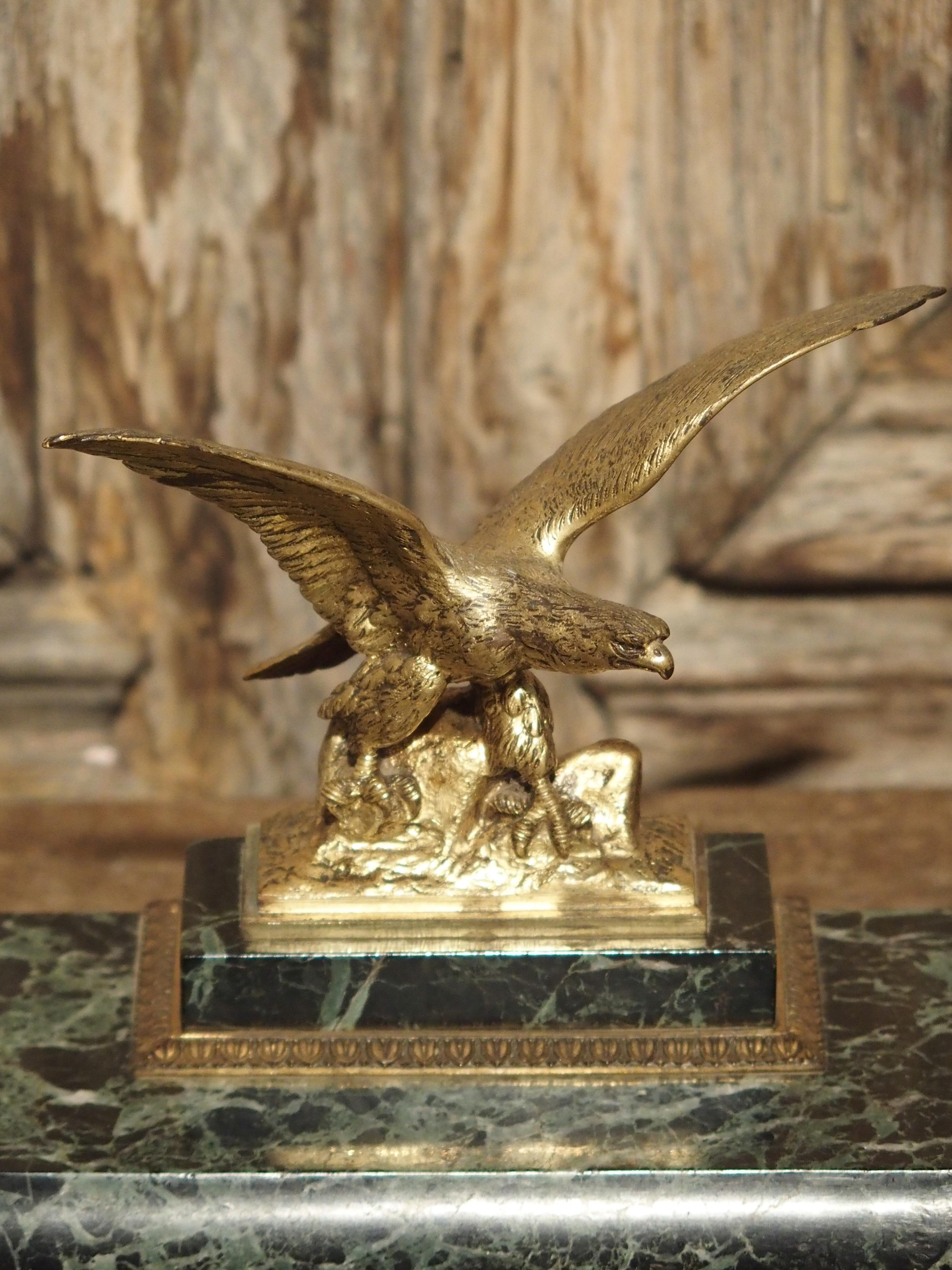 French Empire Style Marble and Bronze Inkwell with Letter Opener, circa 1860 9