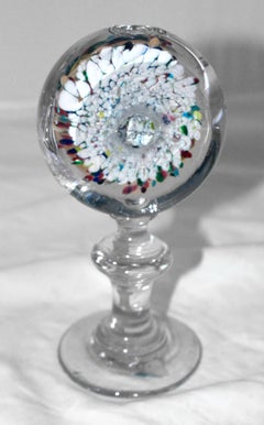 Circa 1860 French Sulfide Portrait Paperweight of Empress Eugenie
