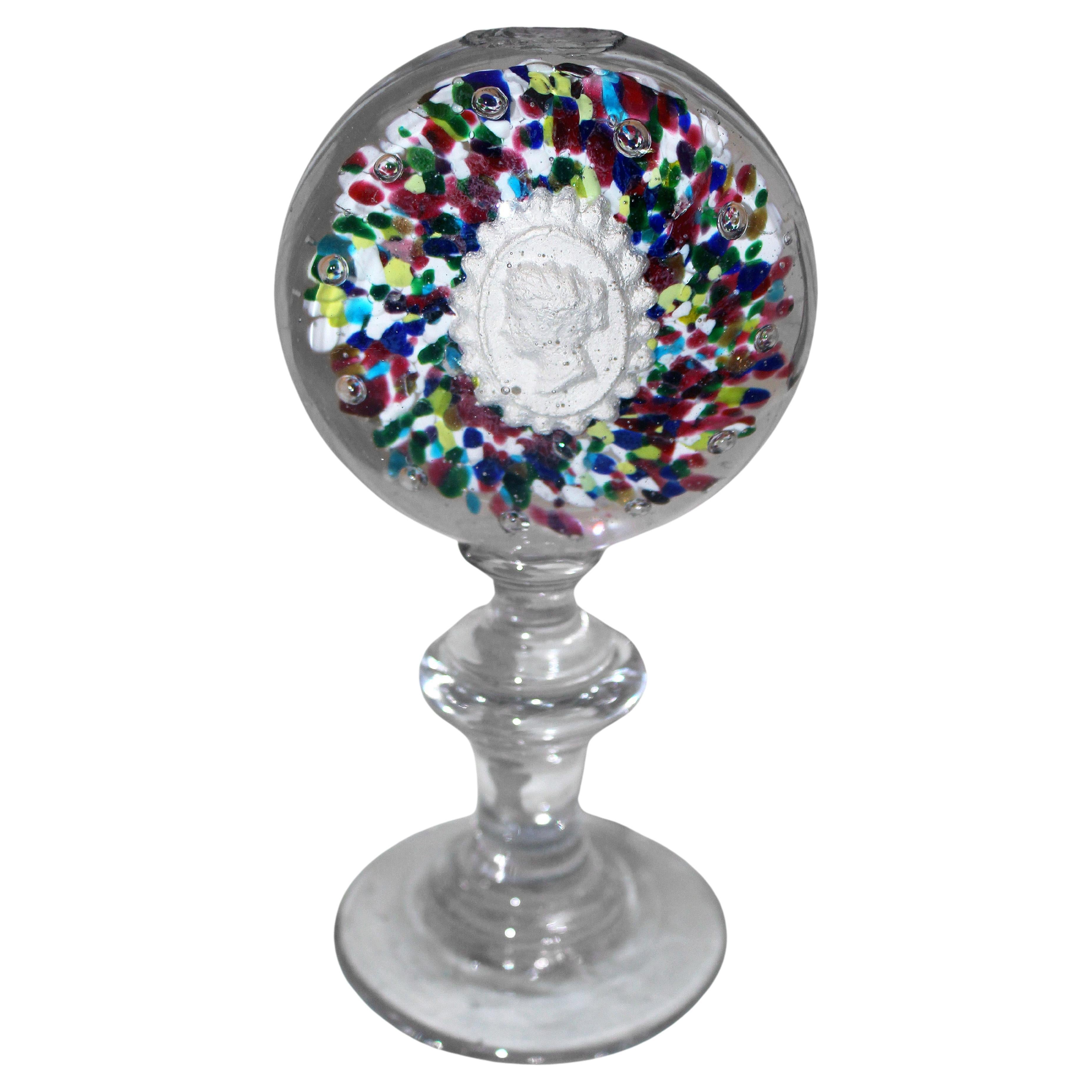 CIRCA 1860 Französisch Sulfid Porträt Briefbeschwerer von Kaiserin Eugenie im Angebot