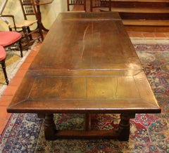 Circa 1860 Jacobean Revival Style Draw Leaf Table