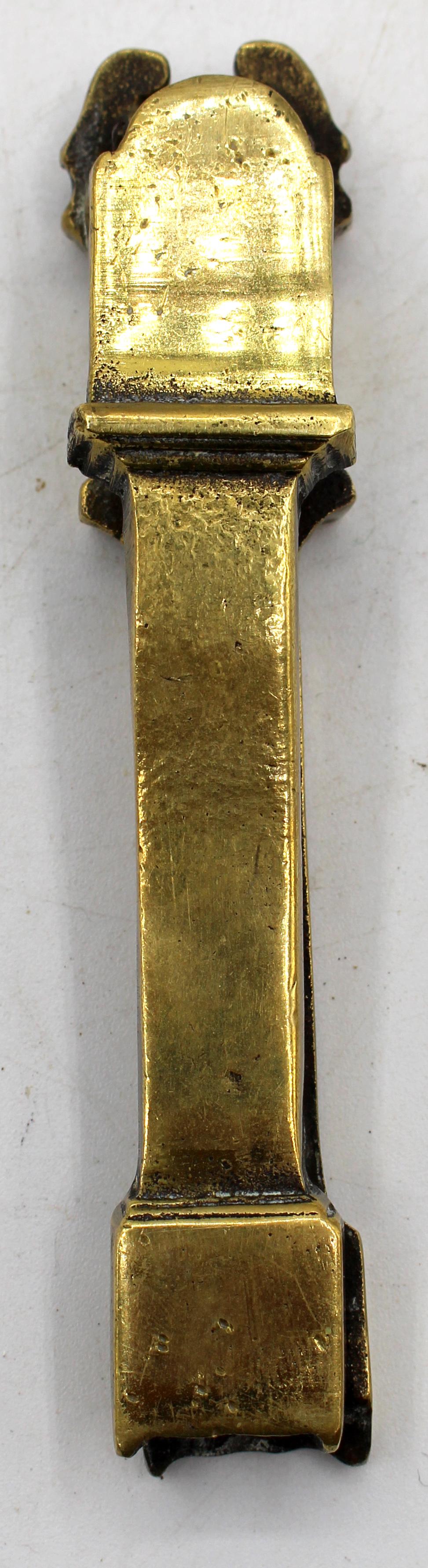Circa 1860 Period English Brass Tall Case Clock Form Nutcracker Inglés en venta