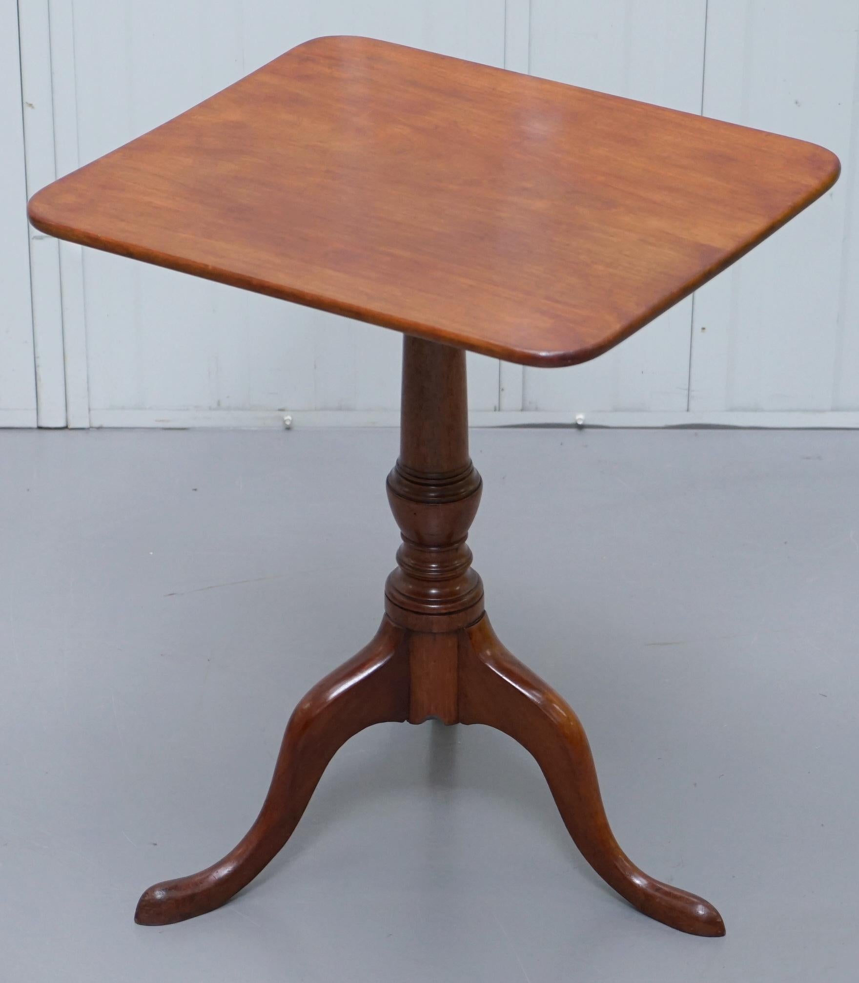 Victorian Tripod Side End Lamp Table in Walnut with Tilt Top Function circa 1860 2