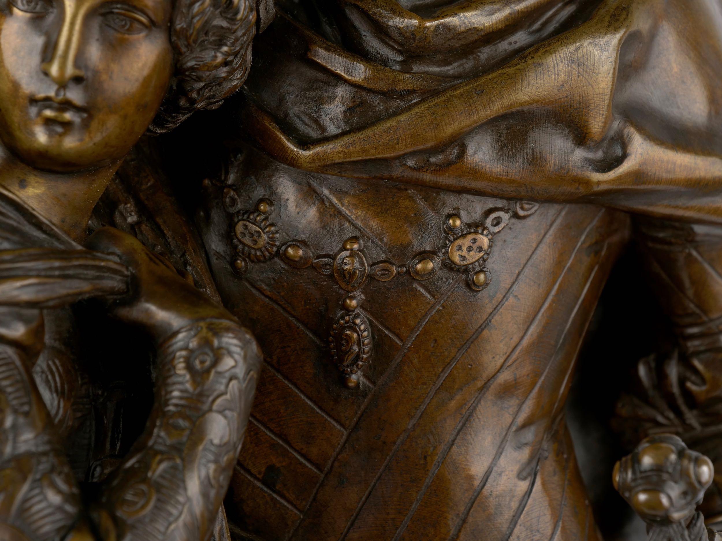 Romeo and Juliet French Bronze Sculpture by Deniere, circa 1860s 3