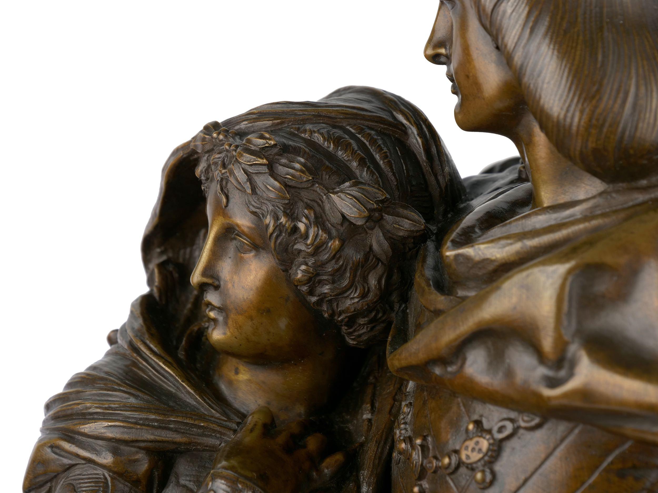 Romeo and Juliet French Bronze Sculpture by Deniere, circa 1860s 8