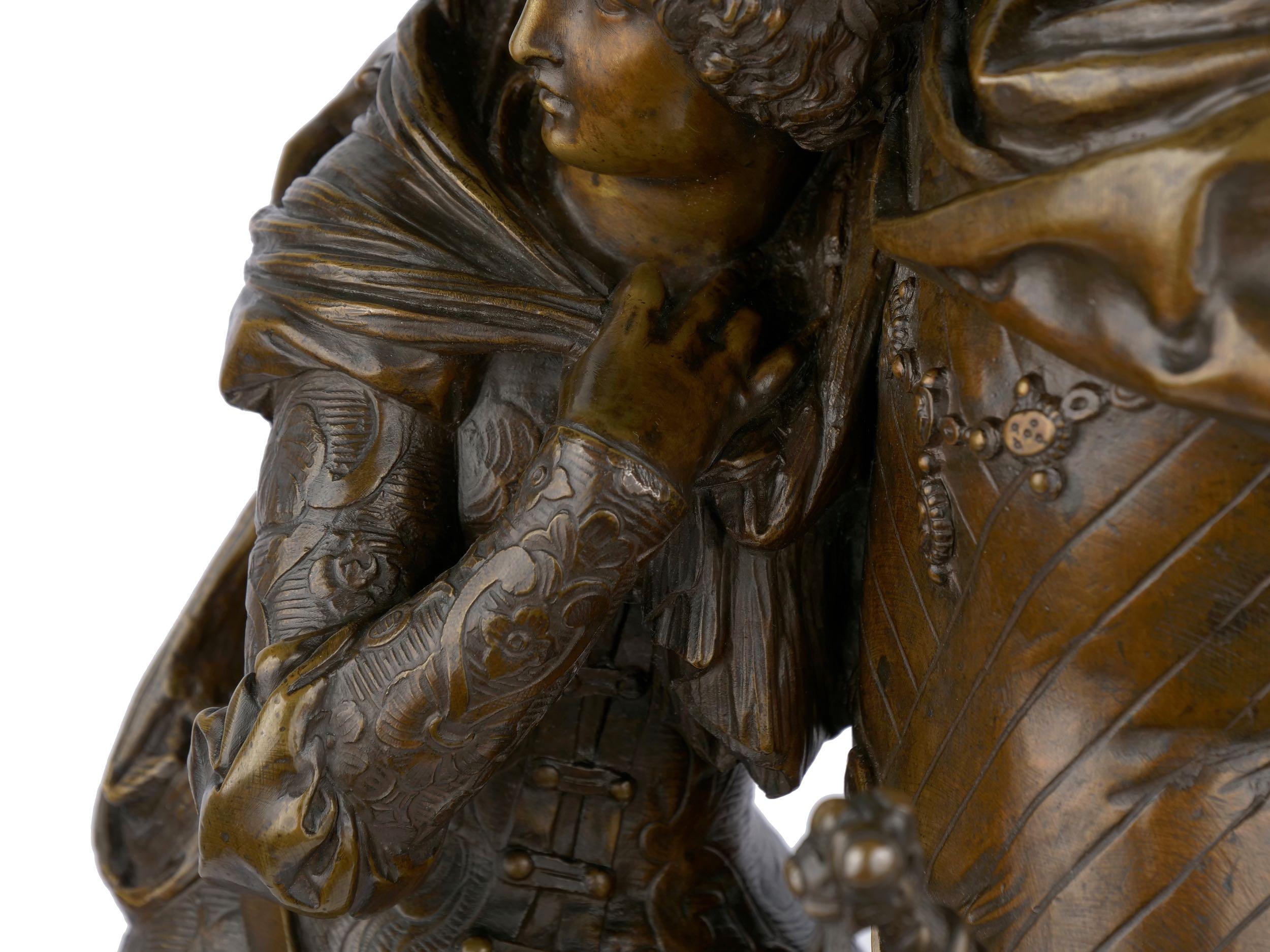 Romeo and Juliet French Bronze Sculpture by Deniere, circa 1860s 13