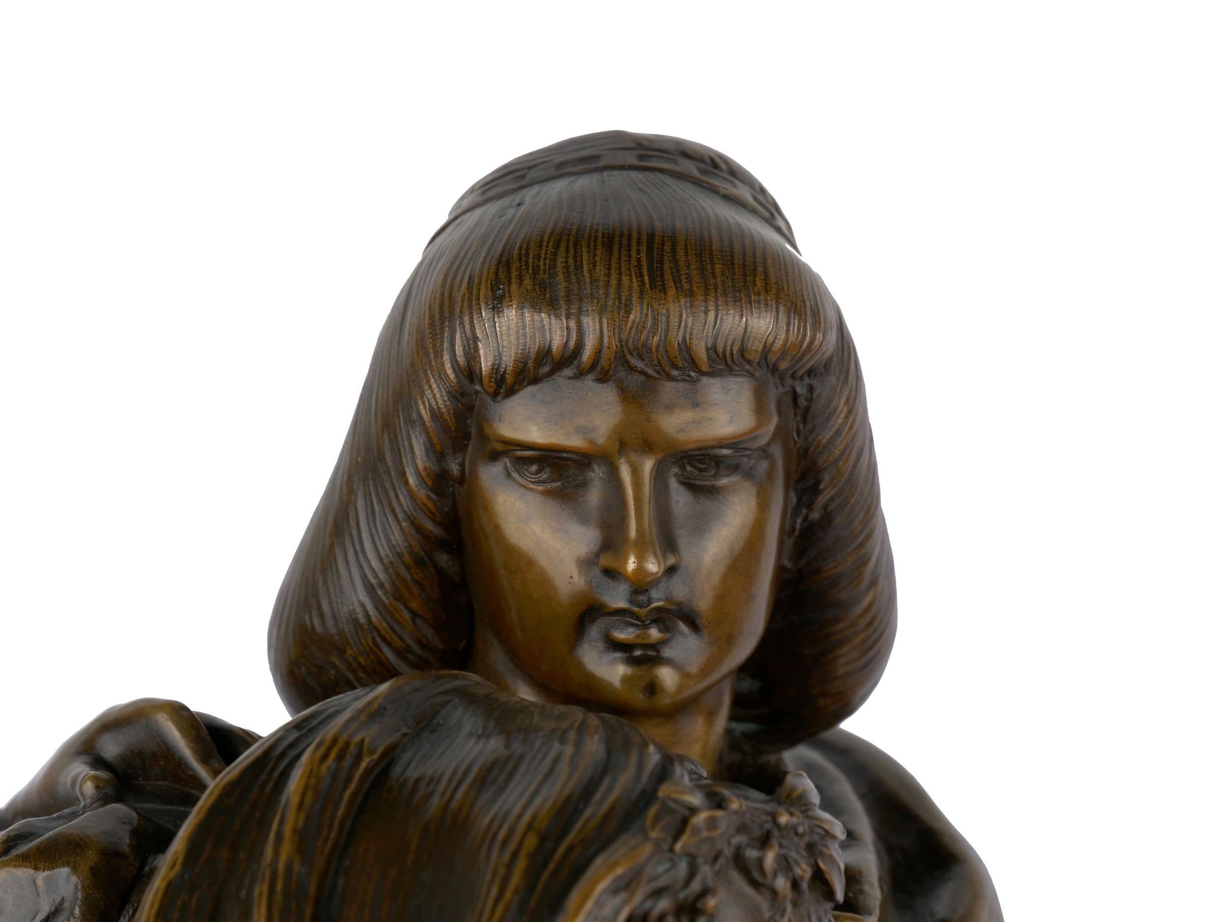 Romeo and Juliet French Bronze Sculpture by Deniere, circa 1860s In Good Condition In Shippensburg, PA