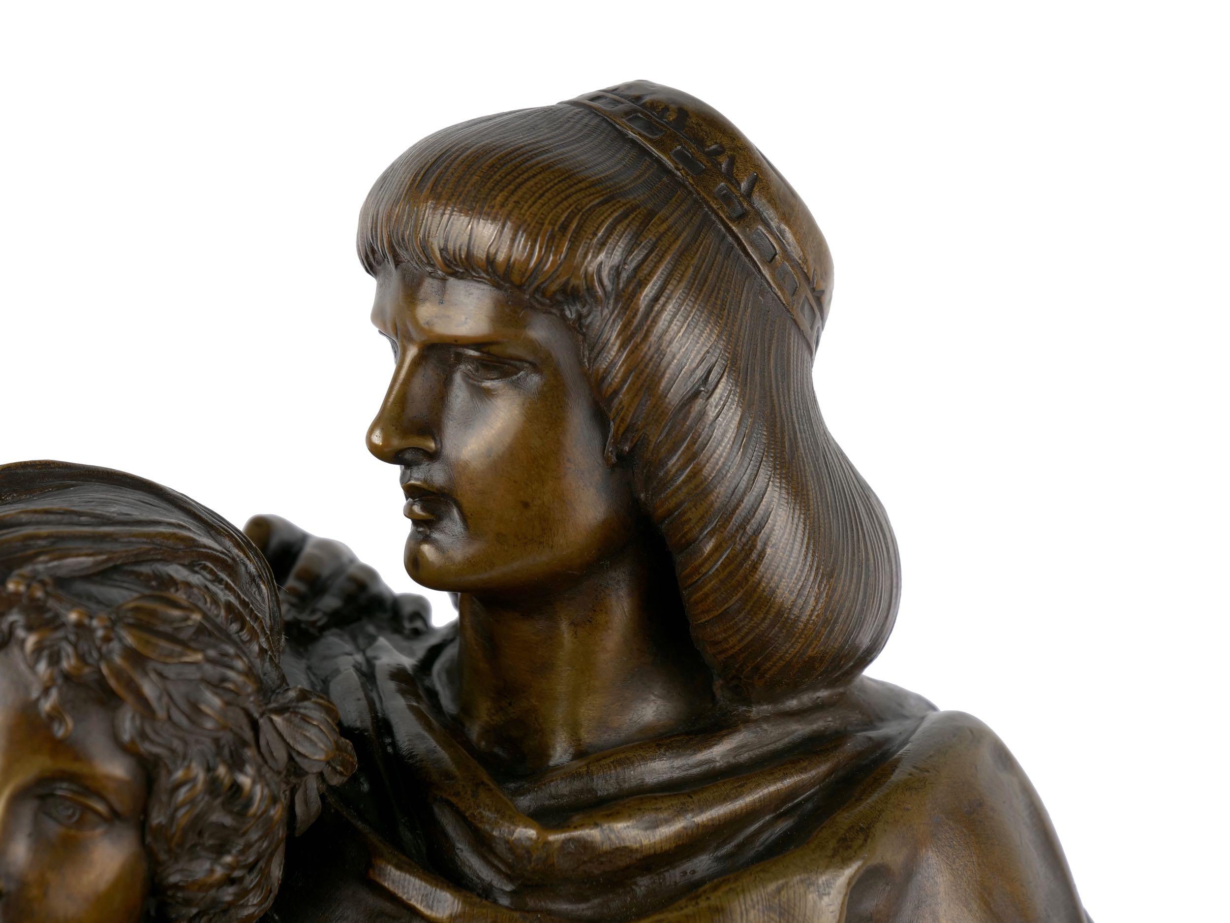 Romeo and Juliet French Bronze Sculpture by Deniere, circa 1860s 1